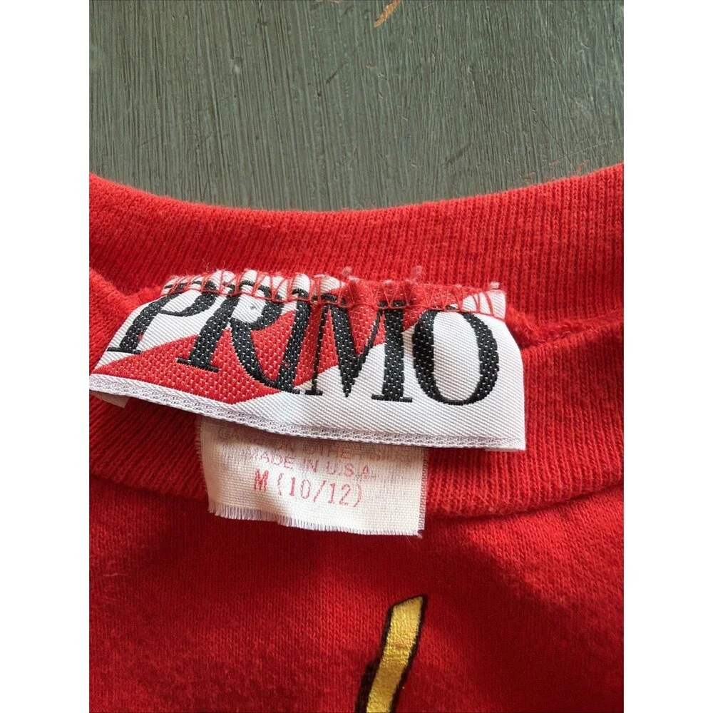 Vtg 90s Looney Tunes Taz Wild Thing Youth M 10/12 Sweatshirt Red Primo